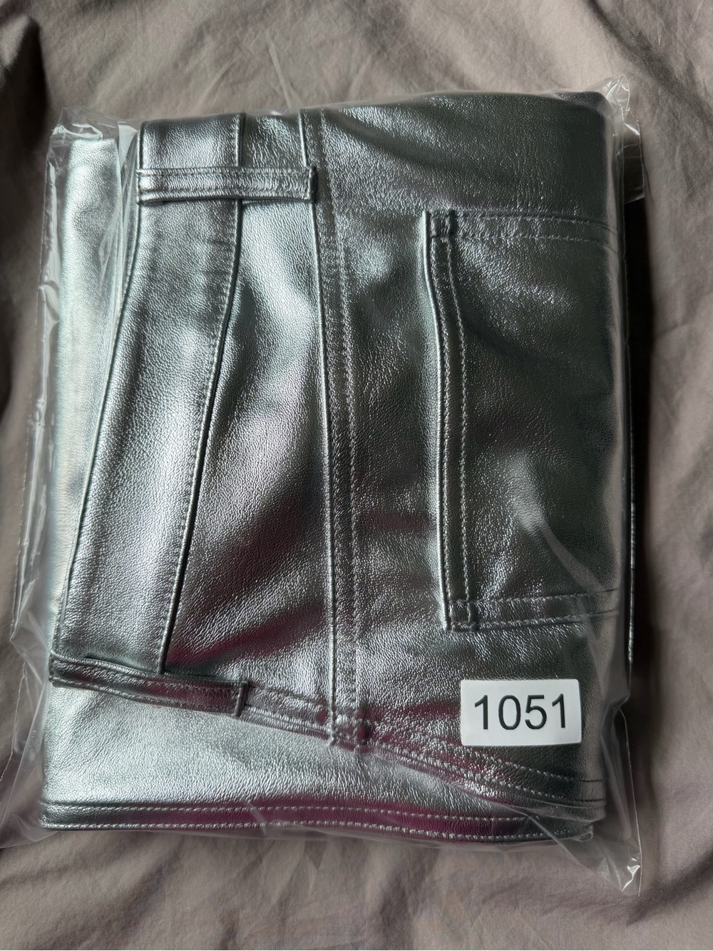 NEW Ann Taylor Silver Faux Leather Midi Pencil Skirt Womens Size 10 Rock Urban - Picture 8 of 8